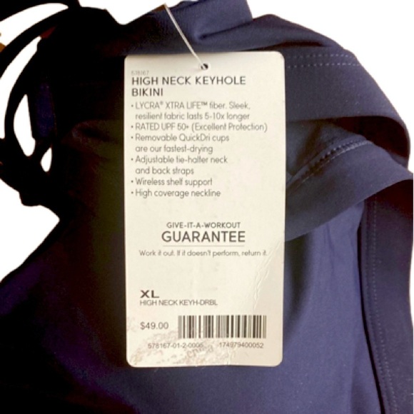 Athleta High Neck Keyhole Bikini Top XL NWT - Picture 8 of 9
